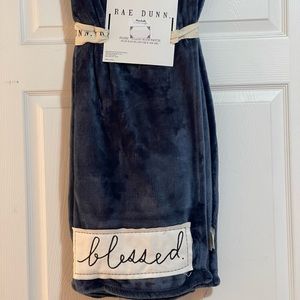 Rae Dunn Navy Blue Blessed Throw - NWT 
Dimensions: 50” x 60”